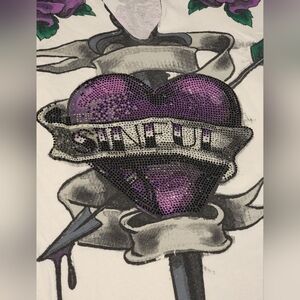 Sinful Graphic Tee with Black Print